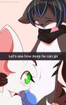  2boys anthro blush caption fellatio furry male male/male mouse nude one_eye_closed open_mouth oral oral_sex penis reggie_(whygena) sex snapchat tongue whygena yaoi 