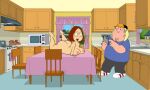  big_breasts brother_and_sister chris_griffin clothed_male_nude_female covering family_guy kitchen laying_down meg_griffin nude nude photoshoot posing taking_picture 