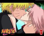  female kissing male naruto naruto_shippuden naruto_uzumaki sakura_haruno tagme 