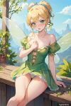 1girl ai_generated anime beautiful disney disney_fairies fairy female_only peter_pan peter_pan_(disney) peter_pan_(franchise) tinker_bell trynectar.ai