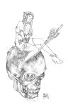  anotherartistmore_(artist) elf sit skull sword weapon 