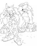 greyscale miles_&quot;tails&quot;_prower monochrome multiple_tails sega sonic_(series) sonic_team sonic_the_hedgehog sonic_the_werehog sonic_unleashed tail
