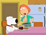  blouse breasts brian_griffin family_guy gp375 lois_griffin nipples no_bra 