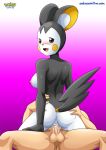 anthro bbmbbf big_ass big_breasts big_penis cum cum_in_pussy cum_inside emolga female happy_sex looking_at_viewer looking_back male male/female nintendo nude palcomix pokemon pokepornlive sex smile sweat vaginal vaginal_penetration 