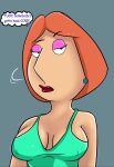  cocaines family_guy green_top lois_griffin nipples_through_clothes pink_eyeshadow red_hair short_hair speech_bubble 