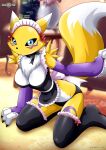  bbmbbf digihentai digimon maid_outfit palcomix renamon 