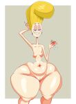  bald cigarette drink earrings looking_at_viewer nude pickles_oblong the_oblongs wide_hips 