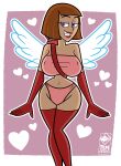  alternate_version_available big_breasts breasts danny_phantom elbow_gloves looking_at_viewer madeline_fenton panties quiver tsmdraws valentine&#039;s_day wings 