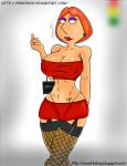 bero3000 breasts cartoon_milf come_hither family_guy fishnets hooker huge_breasts large_breasts looking_at_viewer nipples_poking prostitution red_hair redhead smoking