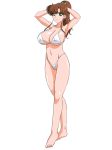  big_breasts bikini bishoujo_senshi_sailor_moon breasts earrings glamour_works kino_makoto makoto_kino ponytail solo standing swimsuit 