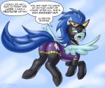  ass butt english_text equine female friendship_is_magic horse my_little_pony nightshade_(mlp) pegasus pony shadowbolts_(mlp) text tight_clothing timber_(artist) wings 