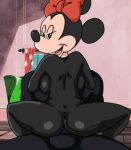  1girl 2d_animation anthro black_body black_fur black_hair disney duo erection fur furry genitals gif hair half-closed_eyes happy male male/female mammal minnie_mouse mouse murid murine narrowed_eyes penetration penis rear_view rodent vaginal vaginal_penetration vylfgor 