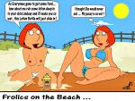  beach bikini family_guy jrc_(artist) lindsey lois_griffin wet_pussy 
