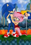  amy_rose female headband hedgehog hetero male on_knees oral partially_clothed sonic_the_hedgehog 