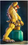 abs bowser cock_ring corvuspointer erection koopa male male_only muscle nintendo nipples pecs scalie super_mario_bros.