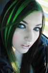  1girl female green_hair piercing scorpionbitch tumblr 
