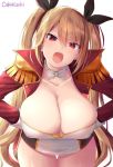  1girl angry cleavage huge_breasts uniform 