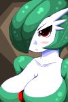  1girl big_breasts breasts gardevoir large_breasts no_humans pokemon red_eyes solo 