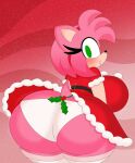 amy_rose christmas christmas_outfit female_only furry furry_female furry_only pink_fur powerpink powerpink88 sega sega sonic_the_hedgehog_(series)