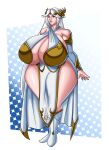  gigantic_ass gigantic_breasts hourglass_figure long_hair master_erasis milf sexy white_hair 