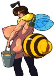 alpha_channel anthro areola bee big_breasts breasts bucket demien erect_nipples female honey huge_breasts looking_at_viewer looking_back nipples nude original original_character pussy smile wings