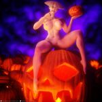  1girl 3d a.k.i. a.k.i._(street_fighter) albino asian asian_female ass big_ass big_breasts breasts capcom completely_naked completely_naked_female completely_nude completely_nude_female curvy fake_nails female_only fingernails grey_hair halloween high_res lips looking_at_viewer muscular naked_female nude nude_female pumpkin pumpkin_patch sharp_fingernails short_hair siliconaya street_fighter street_fighter_6 street_fighter_vi white_hair 