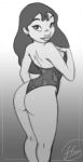  1_female 1_girl 1_human 1female 1girl 1human 2013 artist_request ass bare_arms bare_legs bare_shoulders butt clothed clothed_female clothes clothing dark_hair disney female female_focus female_human female_only hair human human_only lilo_and_stitch long_hair looking_back monochrome nani_pelekai non-nude one-piece_swimsuit plain_background solo solo_female solo_focus standing swimsuit thick_lips uncensored 
