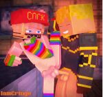  2boys 3d 3d_animated anal anal_penetration anal_sex blonde_hair femboy gay_sex gif iamcringe male/male male_only male_penetrating male_penetrating_male mine-imator minecraft trap yaoi 