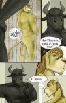  bovine bull comic cute feline furry gay hit_the_showers lion male muscles penis rov 
