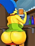  ass bottomless dress huge_breasts marge_simpson no_panties the_simpsons 