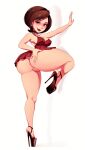  anus ass bottomless breasts erect_nipples_under_clothes helen_parr high_heels no_panties shaved_pussy the_incredibles thighs 