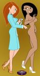 2_girls clothed_female_nude_female female_only gagala hope_(kim_possible) kim_possible kimberly_ann_possible nude phillipthe2 robe side_butt sideboob teen