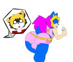  2boys anthro bulge canine clothed clothing crossdressing dog duke furry girly habbodude hedgehog huge_ass large_ass looking_back male male_only naughty_face nosebleed parent penetration penis sonic_(series) teasing testicles thecon wide_hips yamisonic yaoi yuki_sairenji-noroi 