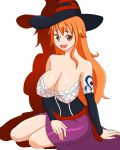 1girl big_breasts blackangel014 breasts cosplay dragon&#039;s_crown female_only nami one_piece pervyangel solo solo_female sorceress_(dragon&#039;s_crown) witch_hat