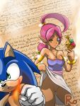  breasts no_panties pussy pussy_juice raianonzika_(artist) shahra sonic sonic_and_the_secret_rings sonic_the_hedgehog text zerbukii_(artist) 