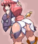  1girl ass bent_over big_ass big_breasts big_hips breast_grab breasts bubble_butt cross cute disgaea flirt flirting giant_breasts grope hair hips horny huge_ass huge_breasts huge_hips impossible_clothes jpeg_artifacts la_pucelle la_pucelle_tactics large_breasts long_hair looking_at_viewer looking_back massive_breasts nervous no_panties pantyhose pink_hair prier priere socks solo tight_clothes wedgie wide_hips 