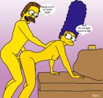  bart_simpson marge_simpson ned_flanders sino the_simpsons yellow_skin 