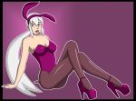 1girl ben_10 blackangel014 breasts bunny_ears bunny_girl bunny_tail bunnysuit charmcaster female_only leotard pervyangel solo_female