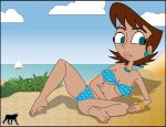  beach big_breasts breasts erect_nipples johnny_test lila_test luberne milf nipples 
