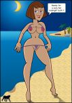  beach big_breasts bikini breasts danny_phantom erect_nipples luberne madeline_fenton milf nipples 