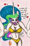  1girl anthro blush condom cute equine female friendship_is_magic furry hair heart horn looking_at_viewer multicolored_hair my_little_pony newyorkx3 pov princess princess_celestia princess_celestia_(mlp) royalty underwear winged_unicorn wings 