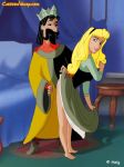 bed blonde_hair cartoonvalley.com crown disney dress dress_lift father*daughter father_&amp;_daughter father_and_daughter helg_(artist) incest king_stefan princess_aurora sleeping_beauty watermark web_address web_address_without_path