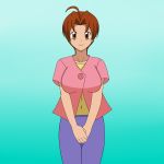  alluring big_breasts breasts delia_ketchum hanako_(pokemon) milf pokemom pokemon smile 