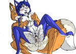  furry insemination krystal pussy reverse_cowgirl_position testicle vaginal_penetration 