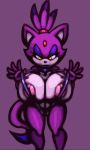  amber_eyes anthro areola big_breasts blaze_the_cat breasts cat cleavage erect_nipples feline female huge_breasts looking_at_viewer nipples sega skimpy solo sonic_(series) sonic_team swimsuit thecon 