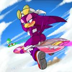   2013 absurd_res anus ass avian bandanna beak bird blue_eyes blush board butt clothing clouds duo eyewear female goggles high_res hoverboard jet_the_hawk male marthedog masturbation orgasm outside pussy pussy_juice sega sonic_(series) sonic_riders swallow_(bird) sweat watching wave_the_swallow  