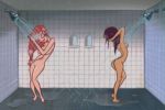  2girls gif multiple_girls nude ren_and_stimpy shower 
