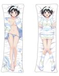  1girl bed big_breasts breasts dakimakura dakimakura_design kanojo_okarishimasu looking_at_viewer navel on_bed 