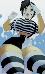 ass beret big_breasts big_chest black_hair chest face hair legs lyn_nyl lyn_nyl_madeline mime
