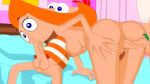  anal bed bedroom brother_and_sister candace_flynn cartoon_gonzo disney edge edge_of_bed fellatio ferb_fletcher incest oral phineas_and_ferb phineas_flynn spitroast 